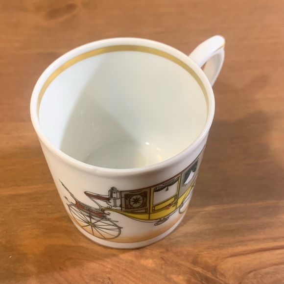 Small Cup carriage coach Scroll-Arched vintage Paris porcelain Made In Portugal - Picture 7 of 13